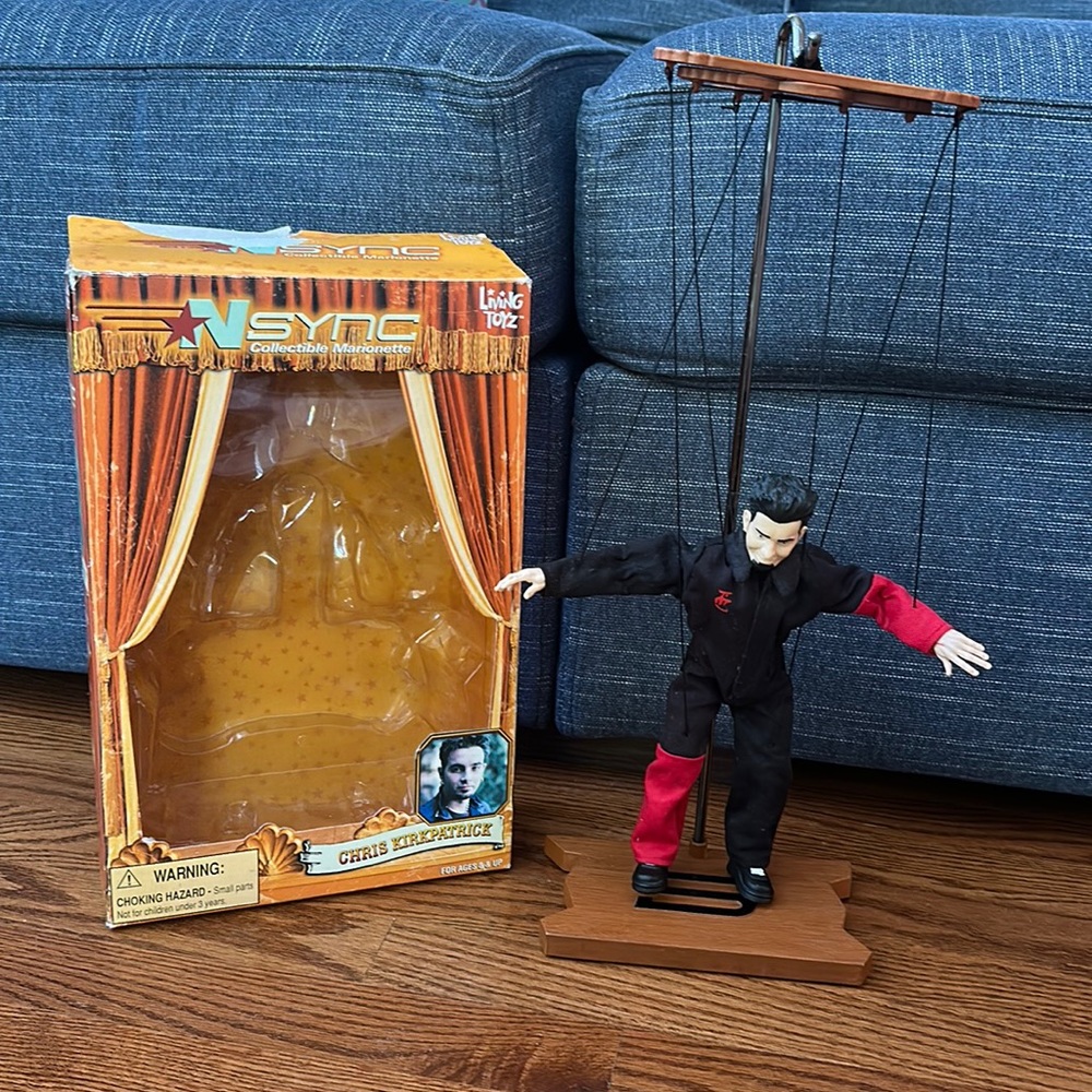 NSync Collectible Marionette Doll w box Chris Kirkpatrick 2000 Millenial N Sync